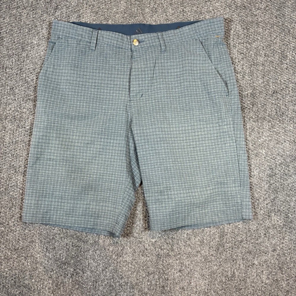 Adidas Golf Shorts Mens 34 Windowpane Check‎ Classic Style Comfort Gray